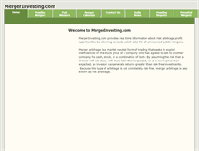 Tablet Screenshot of mergerinvesting.com